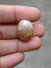 32ct Agate with Quartzite - Enhydritic Agate -  Sulaimani Aqeeq - 23x18mm