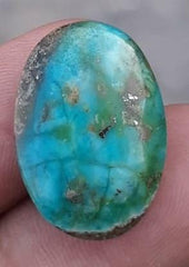 18.6ct Green Matrix Turquoise Natural Turquoise, Irani Turquoise, Real Firoza Stone,Dimensions- 22x15.8mm