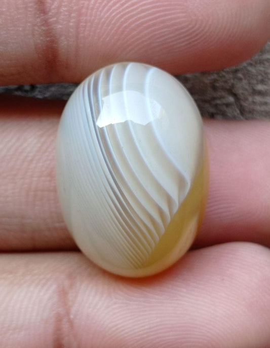 Shadow Agate Cabochon - Sulaimani Aqeeq  - 25x18mm