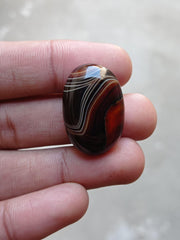 47.4ct Fortified Agate Cabochon - Sulaimani Aqeeq - 31x21x9mm