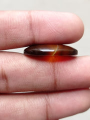 31ct Classy Bi-Color Agate Cabochon - Sulaimani Aqeeq - 29x24x6mm