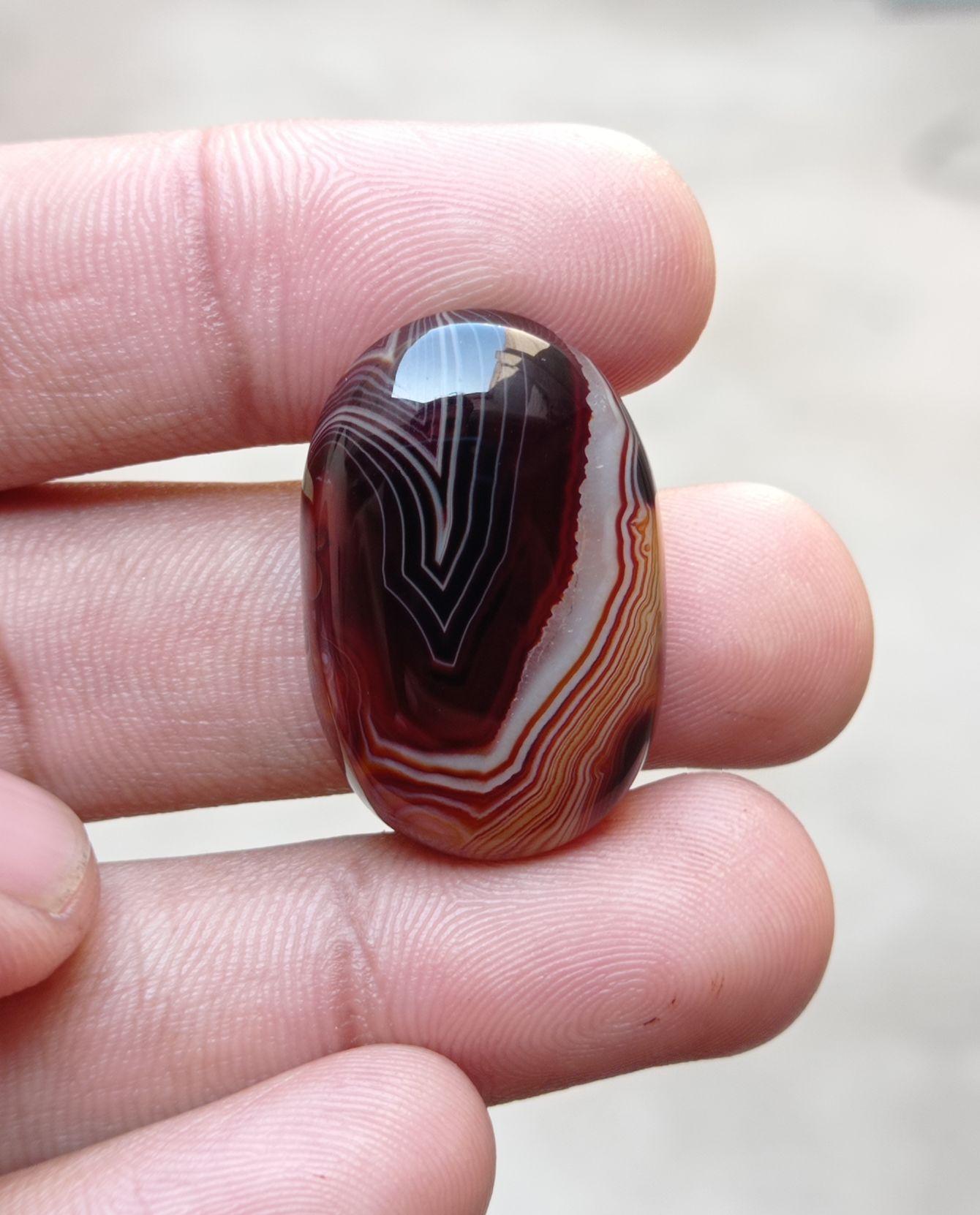 41.2ct Classy Fortified Agate - Sulaimani Aqeeq -   31x20x7mm