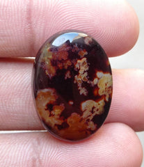 36.9ct Abstract  Agate Cabochon - Sulaimani Aqeeq - 28x20x8mm