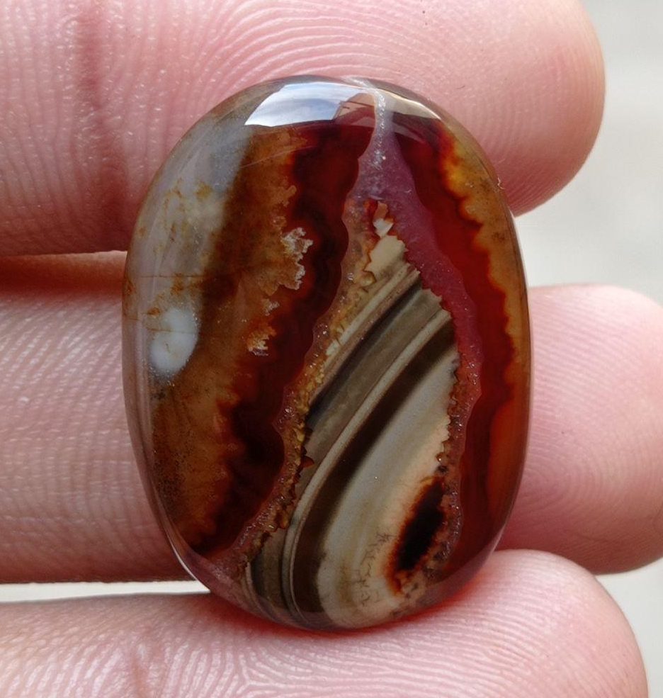 Very Unique Agate - Fortified Agate - Sulaimani Aqeeq - 31x22x6mm