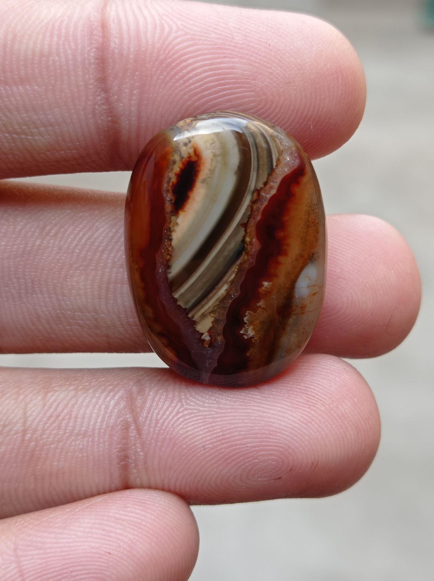 Very Unique Agate - Fortified Agate - Sulaimani Aqeeq - 31x22x6mm