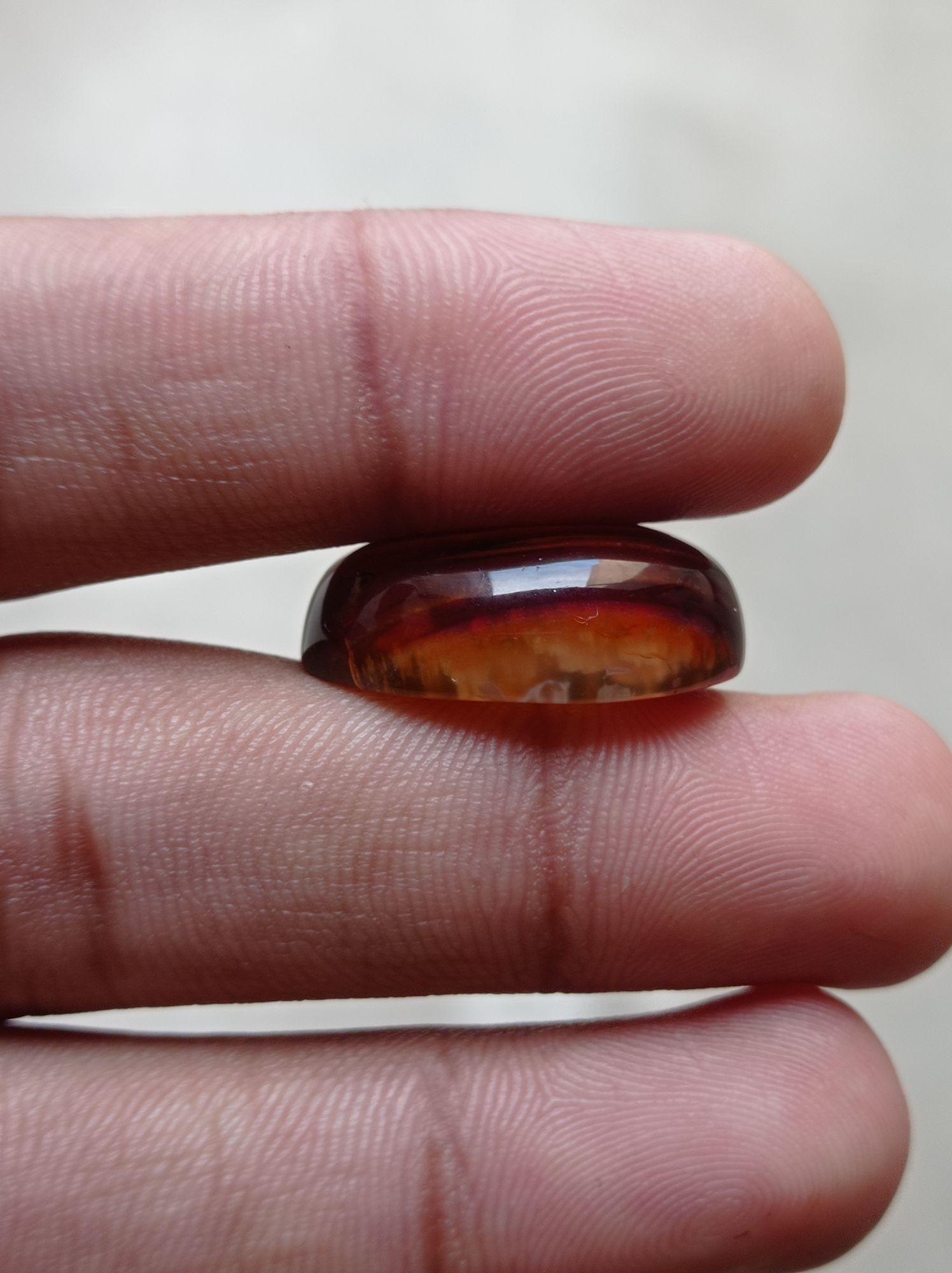 34.6ct Fortified Agate Cabochon - Sulaimani Aqeeq - 25x19x9mm