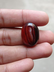 34.6ct Fortified Agate Cabochon - Sulaimani Aqeeq - 25x19x9mm