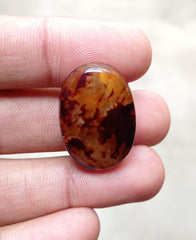 43.9ct Abstract Pattern in Agate - Sulaimani Aqeeq - 29x20x8mm