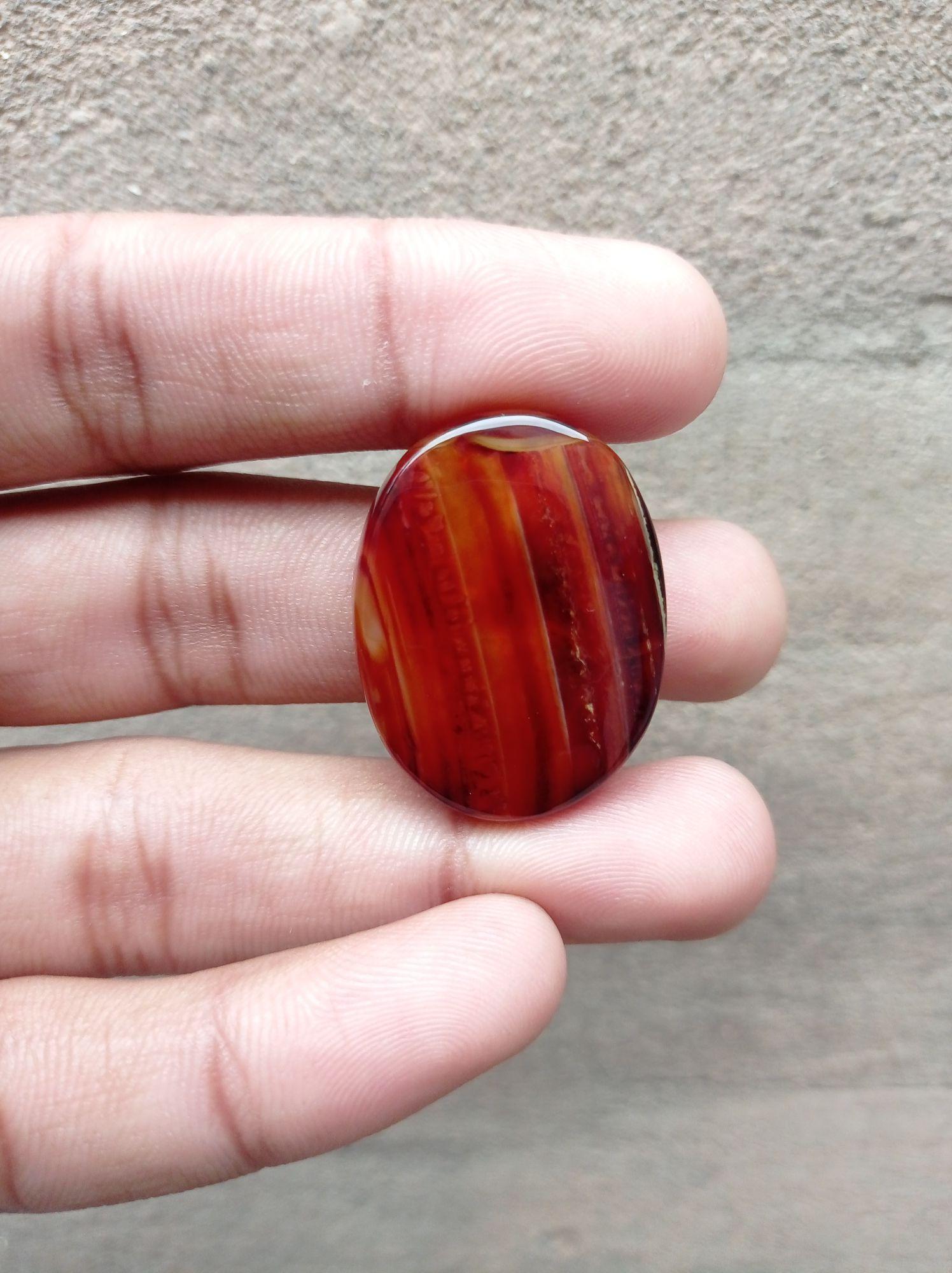 Red Agate - Sulaimani Aqeeq - 33x25x7mm