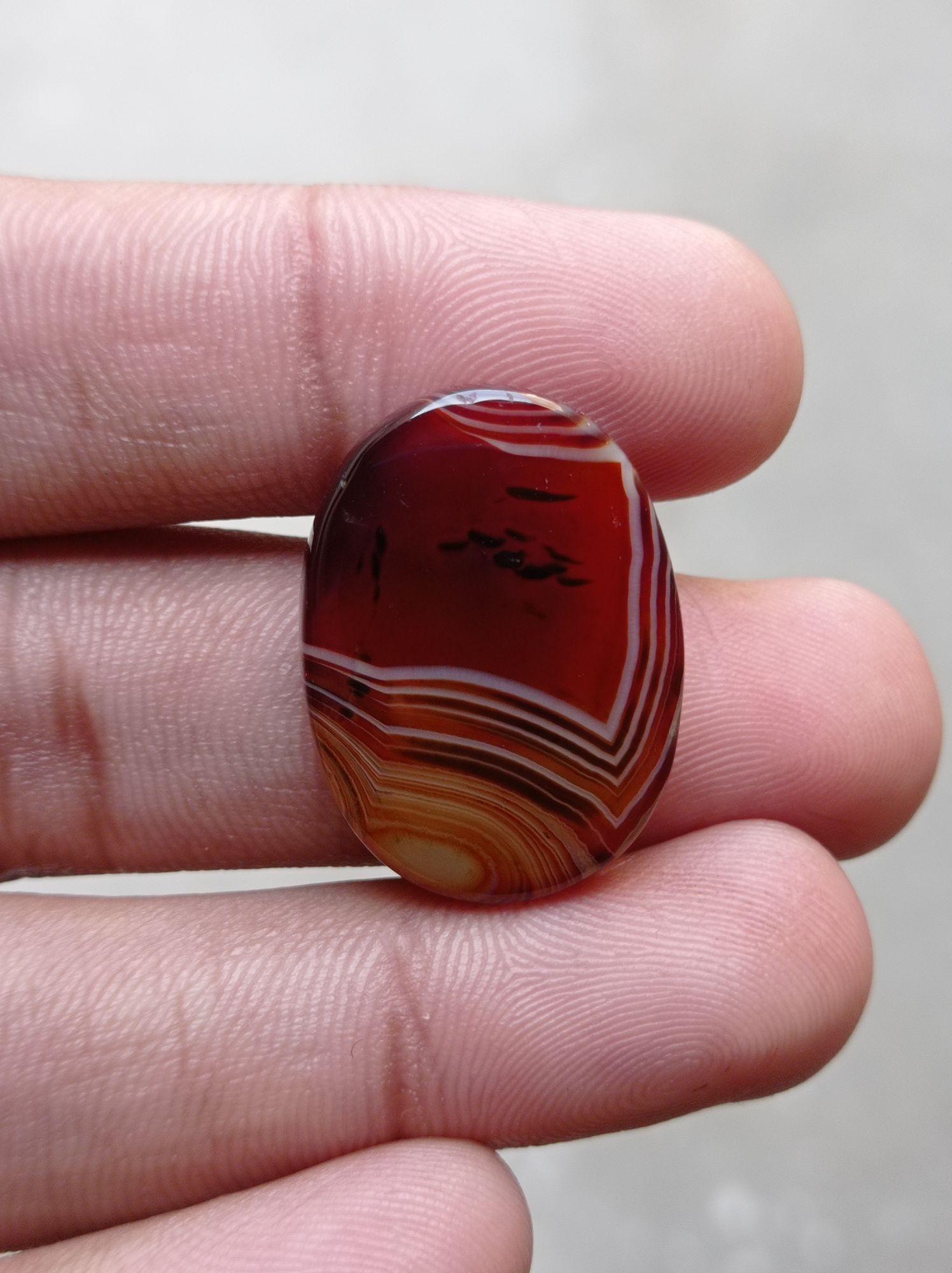 28.8ct Classy Fortified Agate Cabochon - Sulaimani Aqeeq - 28x21x7mm