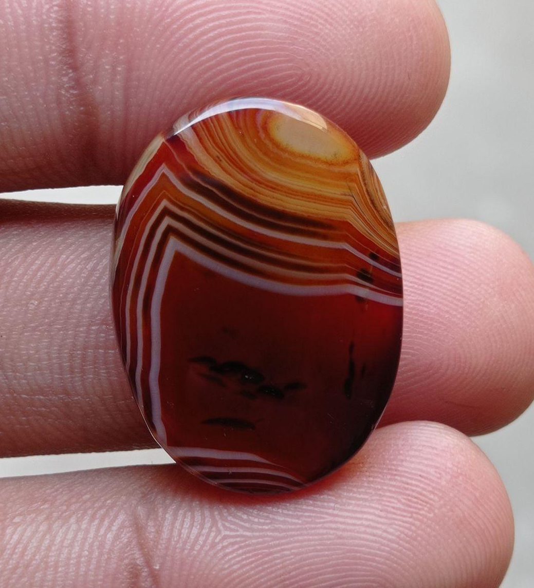 28.8ct Classy Fortified Agate Cabochon - Sulaimani Aqeeq - 28x21x7mm