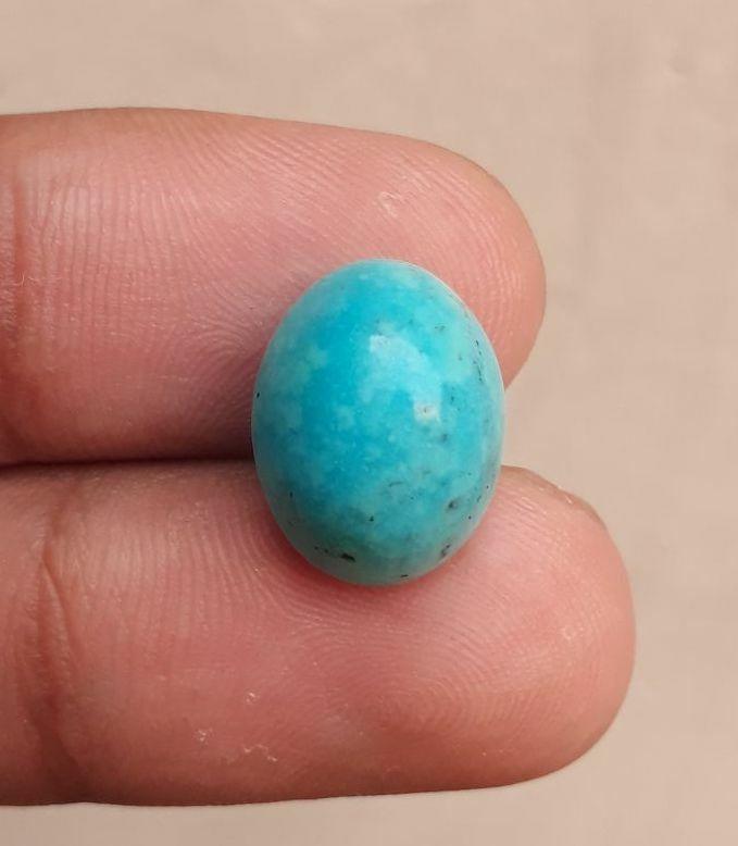 Natural Certified Turquoise - Blue Turquoise Feroza -9ct-15x12mm
