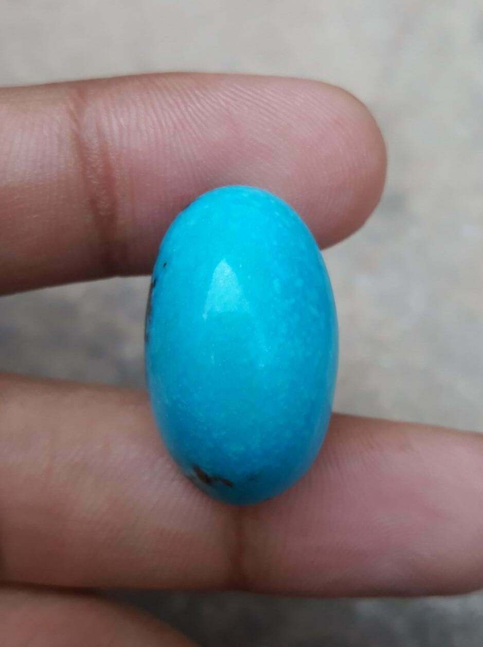 35ct Natural Certified Turquoise  - Blue Turquoise -35ct-26x15mm