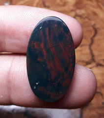 14.6ct Natural High Quality Blood Stone - Heliotrope - Dimension-25.8mm X 15mm
