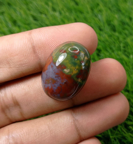 49ct 帝王品质血石 - 天芥菜 - Hajr-ul-Dam -26x19mm