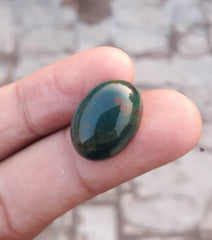 14.5ct Natural High Quality Blood Stone - Heliotrope - Dimension-18mm X 13mm