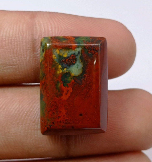 36.5 克拉帝王品质血石 - 天芥菜 - Hajr-ul-Dam-25x17mm