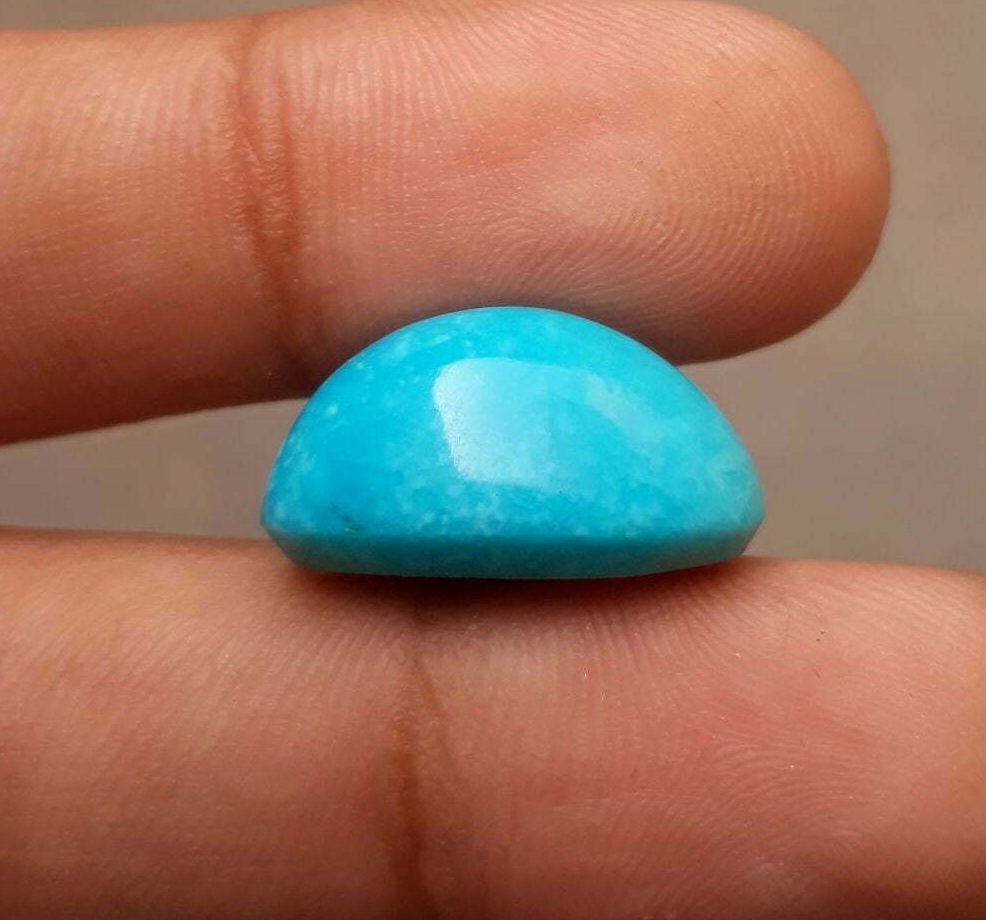 15.7ct Natural Certified Turquoise  - Blue Turquoise - 20x12mm