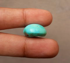 18ct Natural Certified Turquoise  - Blue Turquoise - 18ct-19x16mm