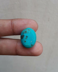 23.8ct Natural Certified Turquoise - Blue Turquoise - 20x15mm
