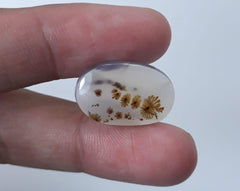 12.5ct Natural Dendritic Agate - Shajri Aqeeq - Dimension-20x13mm