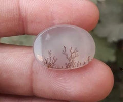 15.7ct Natural Dendritic Agate - Shajri Aqeeq - Dimension-21x15mm