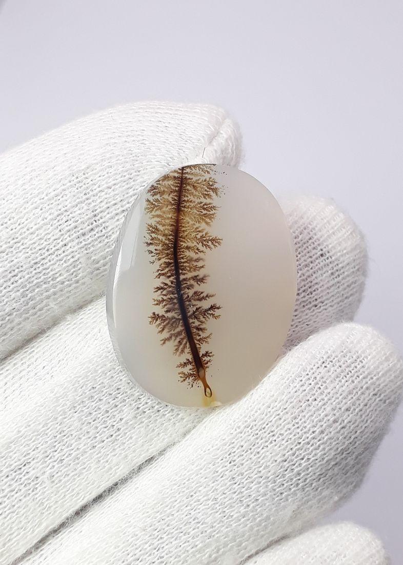 27.6ct Natural Dendritic Agate - Shajri Aqeeq - Dimension-29x23mm