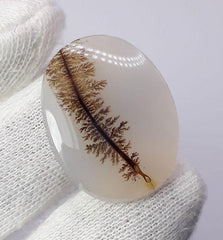 27.6ct Natural Dendritic Agate - Shajri Aqeeq - Dimension-29x23mm