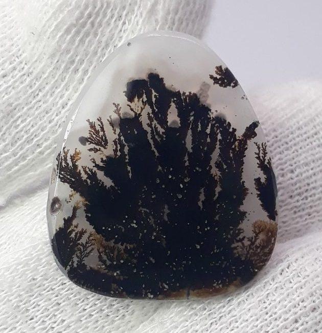 20ct Natural Dendritic Agate - Shajri Aqeeq - Dimension-26x23mm