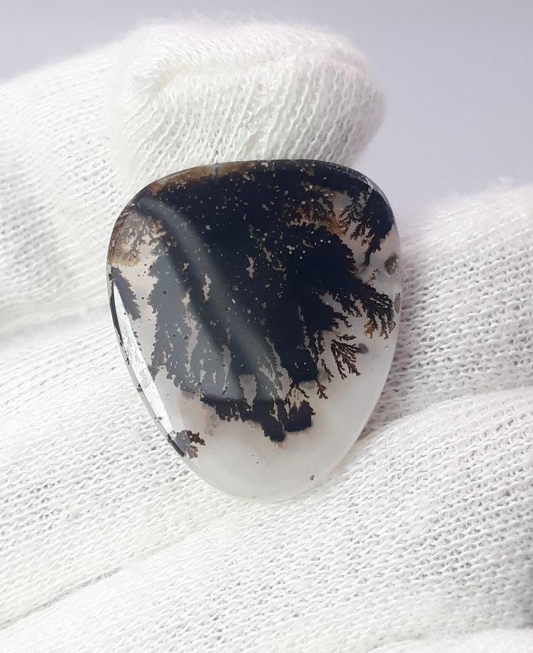 20ct Natural Dendritic Agate - Shajri Aqeeq - Dimension-26x23mm