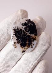 34.9ct Natural Dendritic Agate - Shajri Aqeeq - Dimension-34x26mm