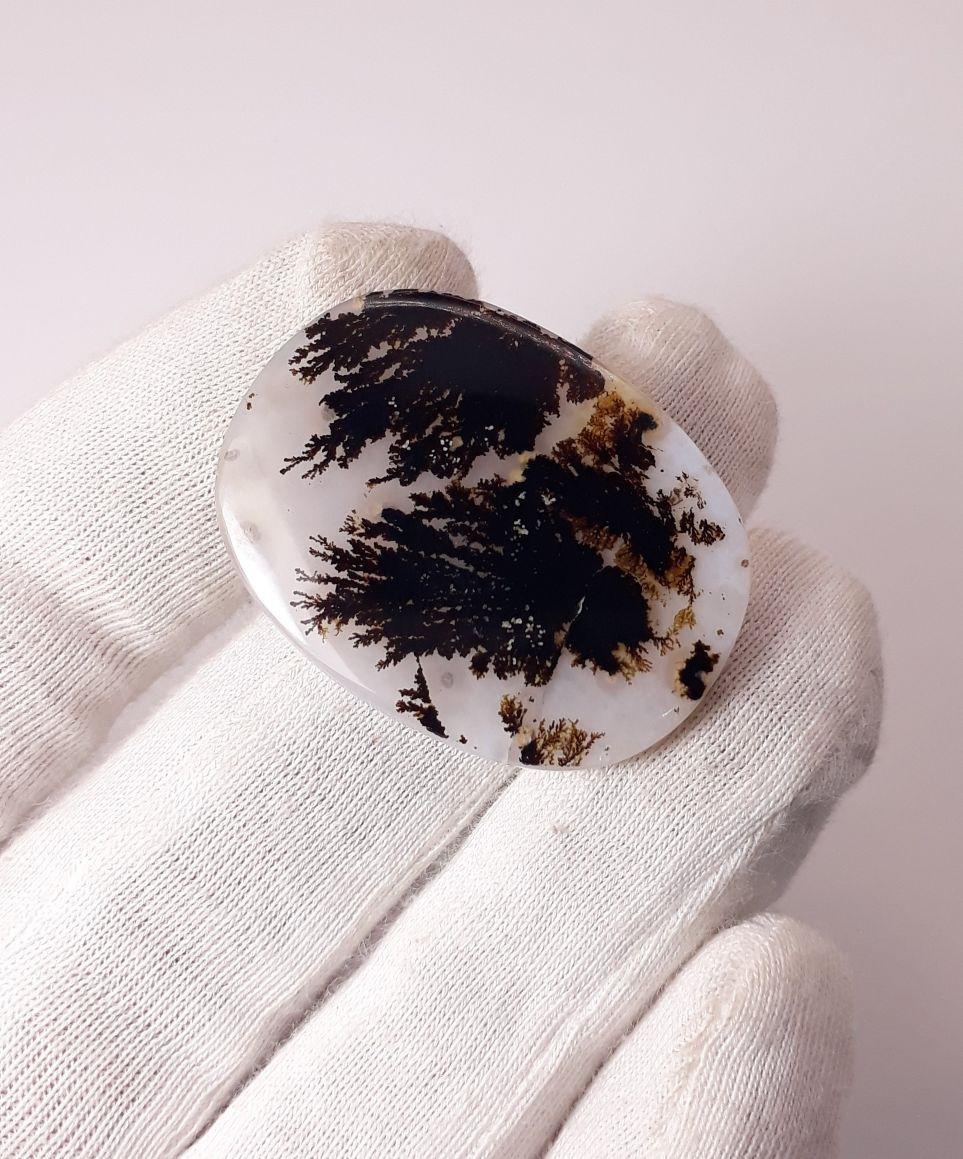 34.9ct Natural Dendritic Agate - Shajri Aqeeq - Dimension-34x26mm