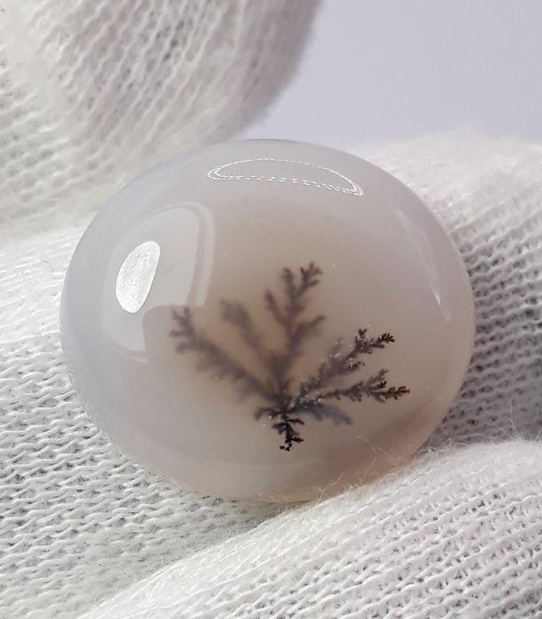 16.8ct Natural Dendritic Agate - Shajri Aqeeq - Dimension-20x18mm