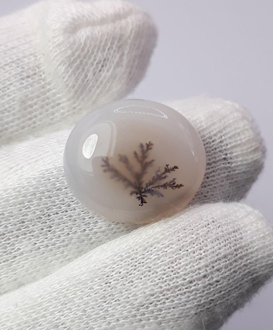 16.8ct Natural Dendritic Agate - Shajri Aqeeq - Dimension-20x18mm