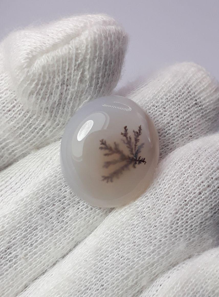 16.8ct Natural Dendritic Agate - Shajri Aqeeq - Dimension-20x18mm