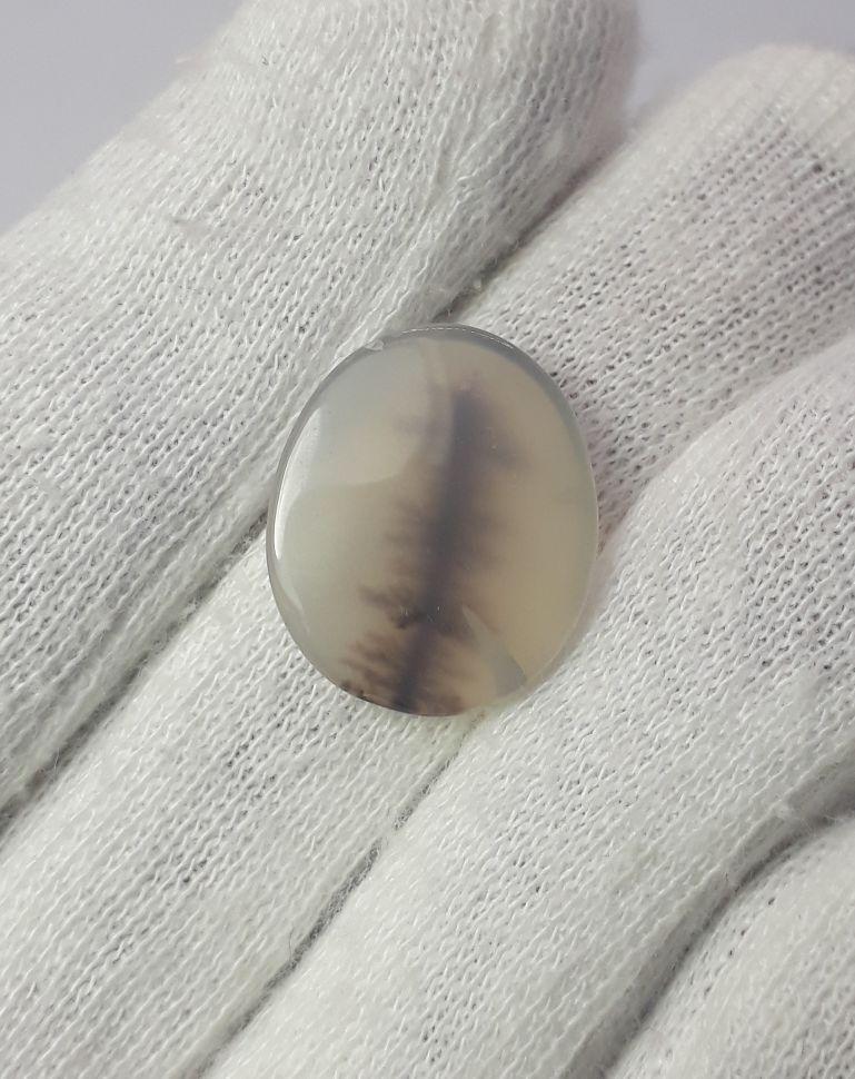 10.8ct Natural Dendritic Agate - Shajri Aqeeq - Dimension-19x16mm