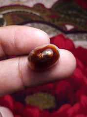 19.5ct Rare Fire Agate, Polished fire agate, Fire Agate Oval cabochon - Dimensions  19x18mm