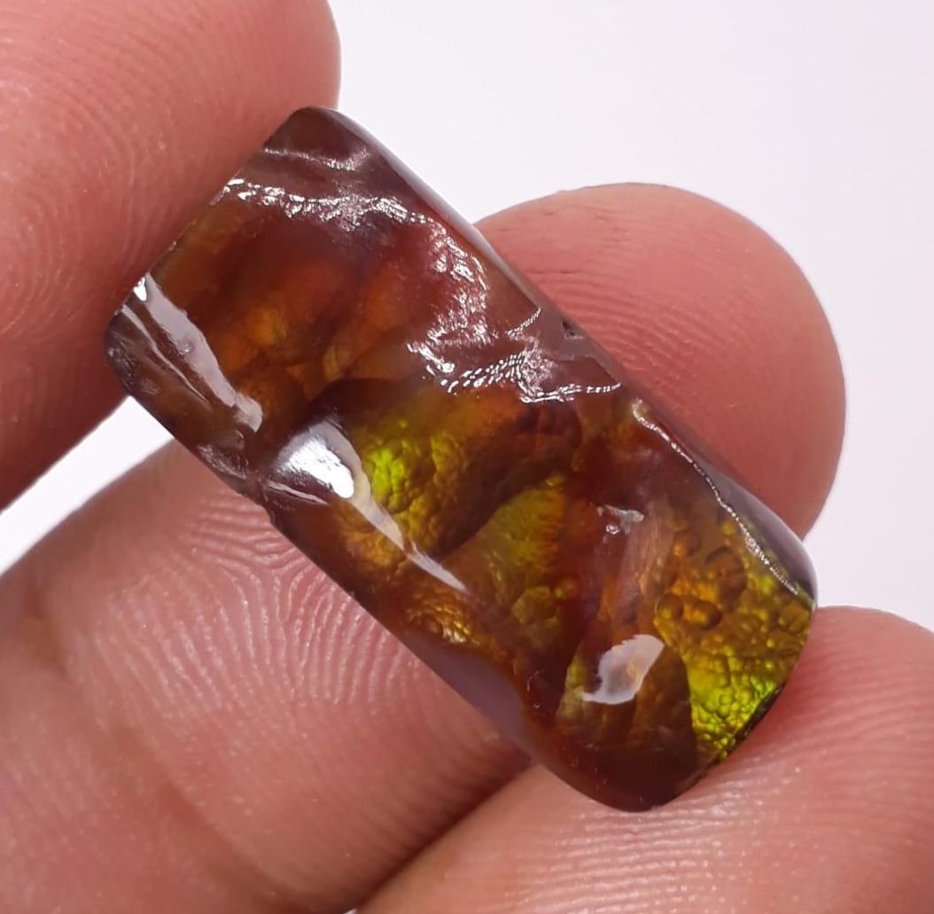 14.6ct Natural Fire Agate,  Rare Fire Agate, Carving Fire Agate - Perfect gemstone Gift, Dimensions  21x9mm