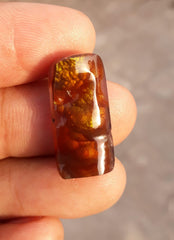 14.6ct Natural Fire Agate,  Rare Fire Agate, Carving Fire Agate - Perfect gemstone Gift, Dimensions  21x9mm