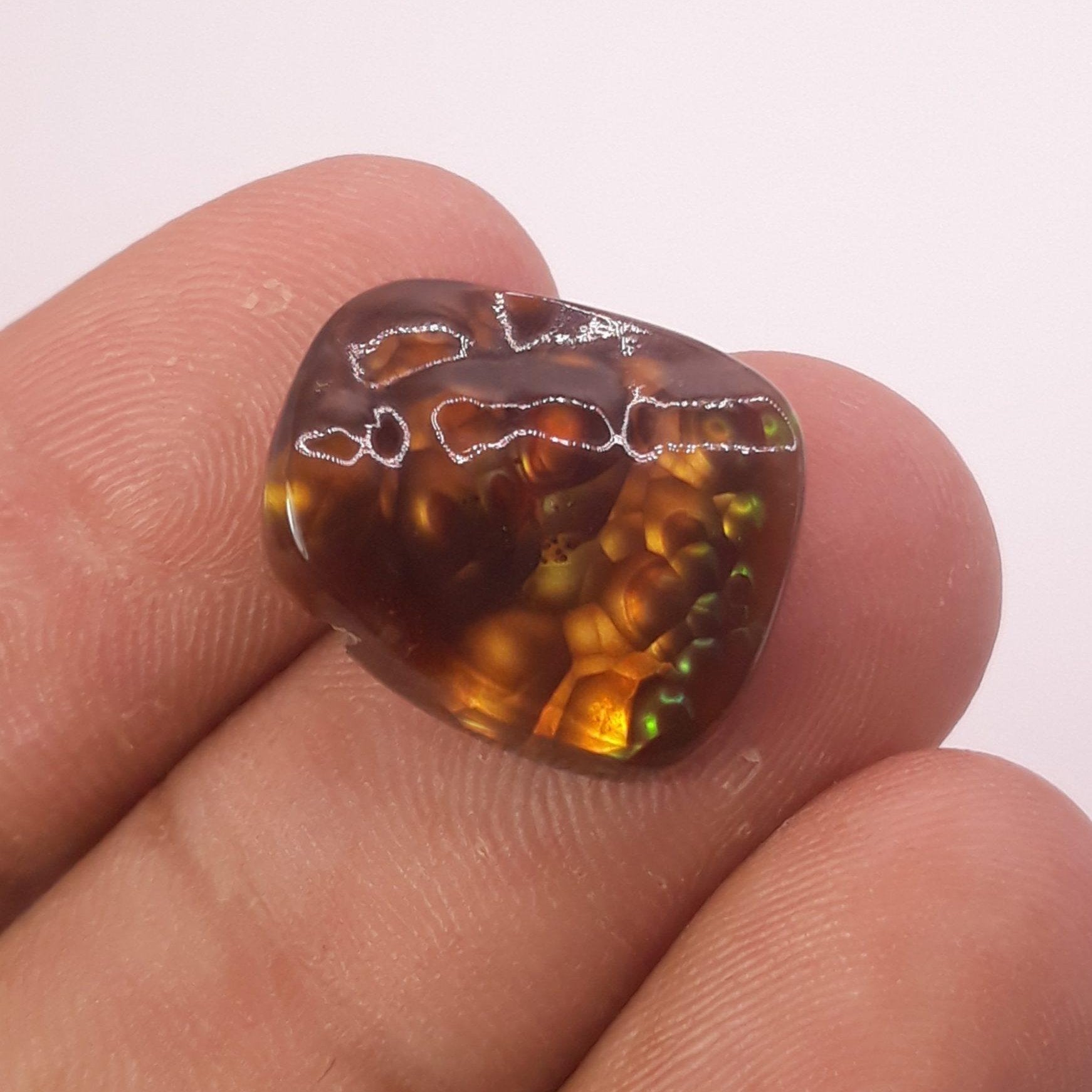 Multicolor Fire Agate Carving - Agata de fuego