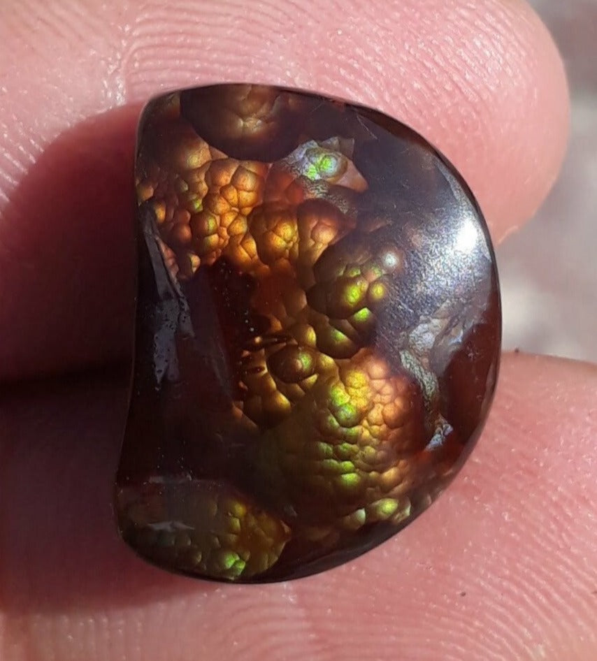 15ct Mexican Fire Agate, Fire Agate cabochon - Perfect gemstone Gift, Suitable for any Jewelry item, Rare Gemstone than Diamonds, Dimensions 18 x 13.7 mm