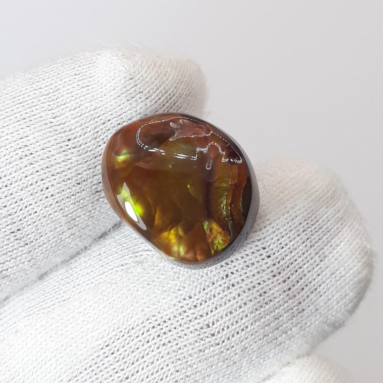 Rare Mexican Fire Agate Cabochon - Agata De Fuego