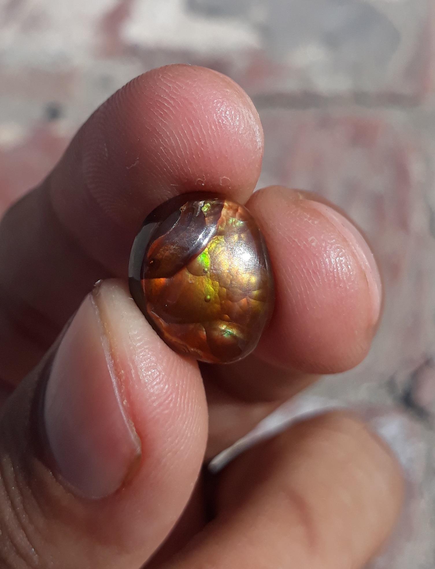 Rare Mexican Fire Agate Cabochon - Agata De Fuego