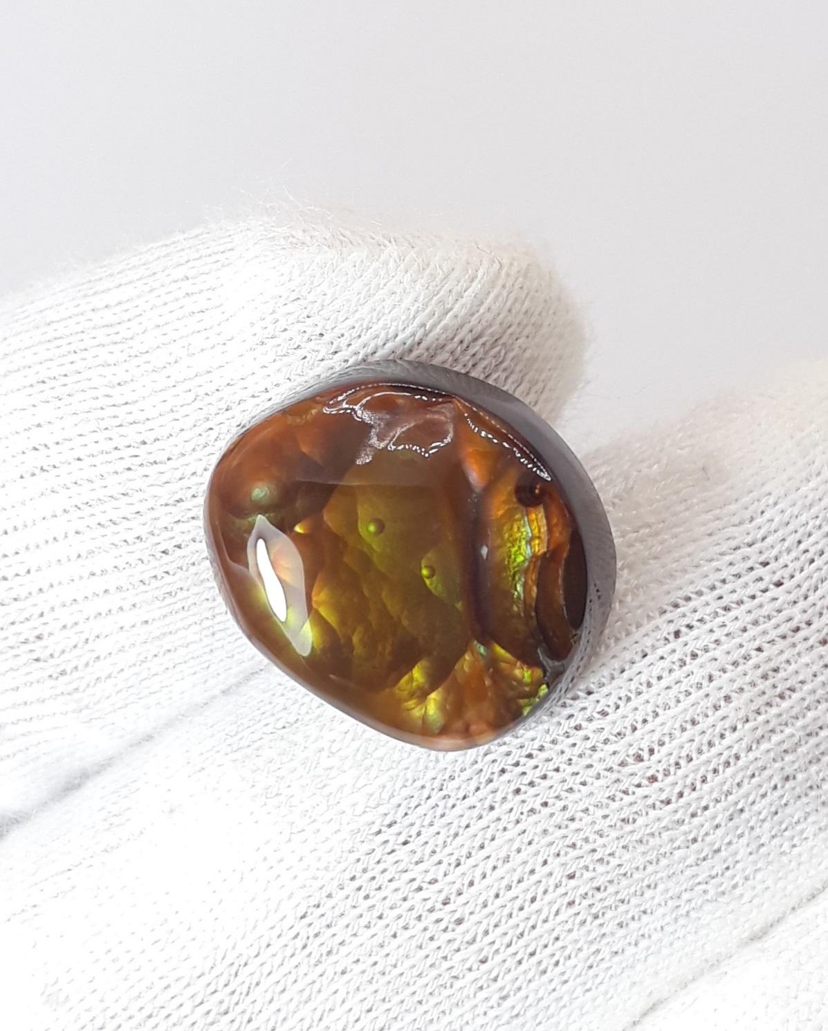 Rare Mexican Fire Agate Cabochon - Agata De Fuego