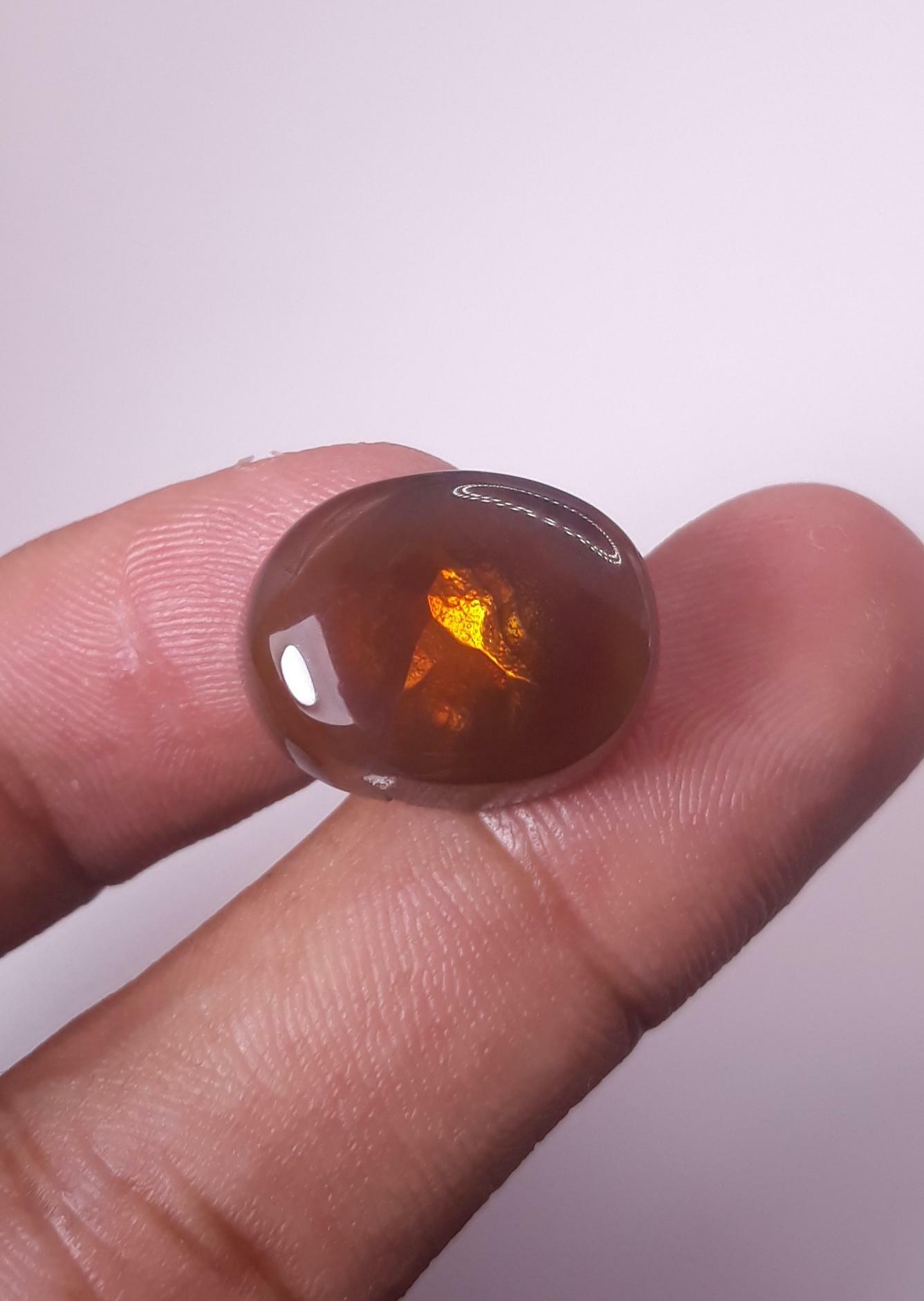 19.5ct Natural Carved Agate from Mexico - Rare than diamond gemstone - 19.8 mm x 15.5 mm x 7.6 mm