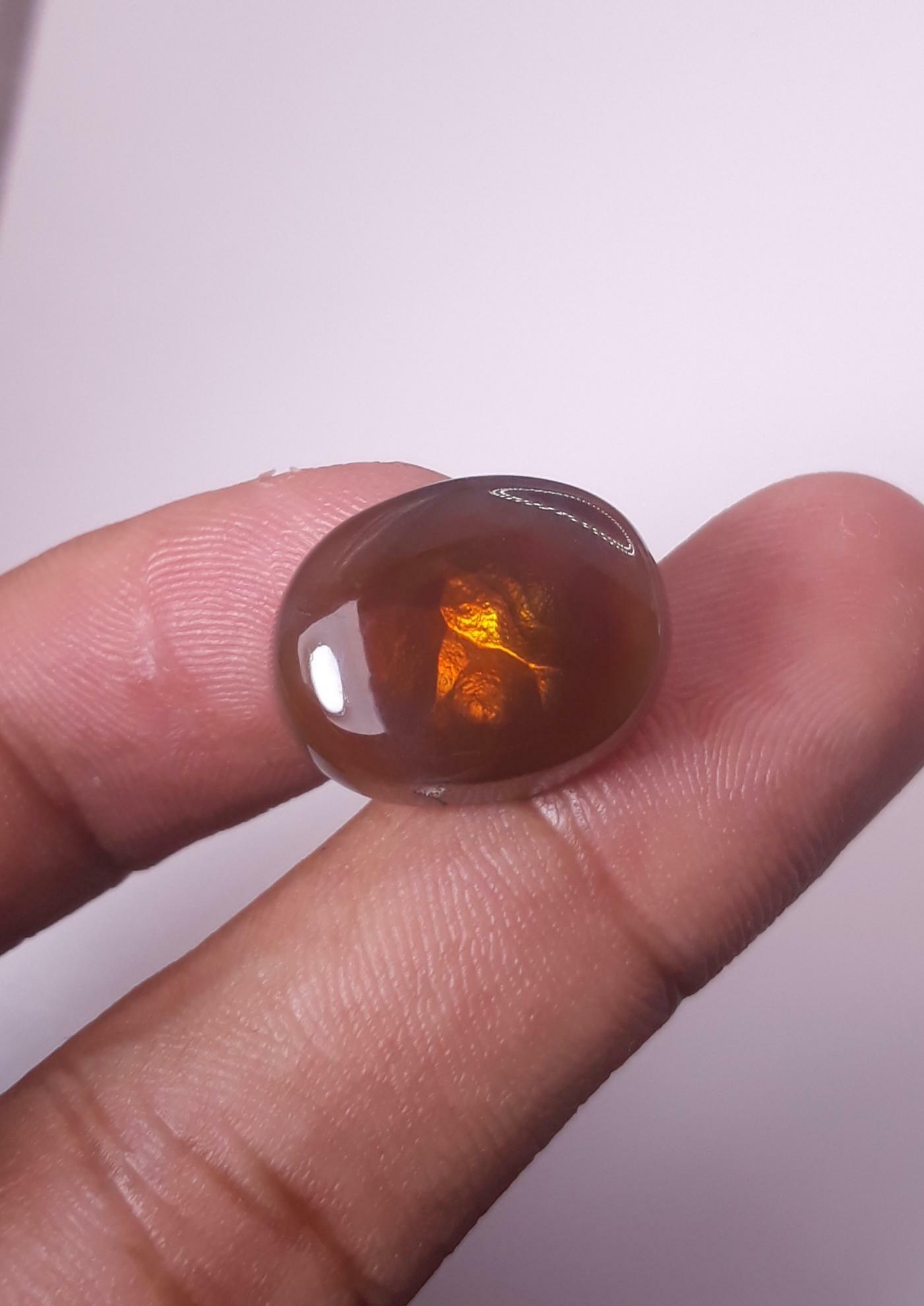 19.5ct Natural Carved Agate from Mexico - Rare than diamond gemstone - 19.8 mm x 15.5 mm x 7.6 mm