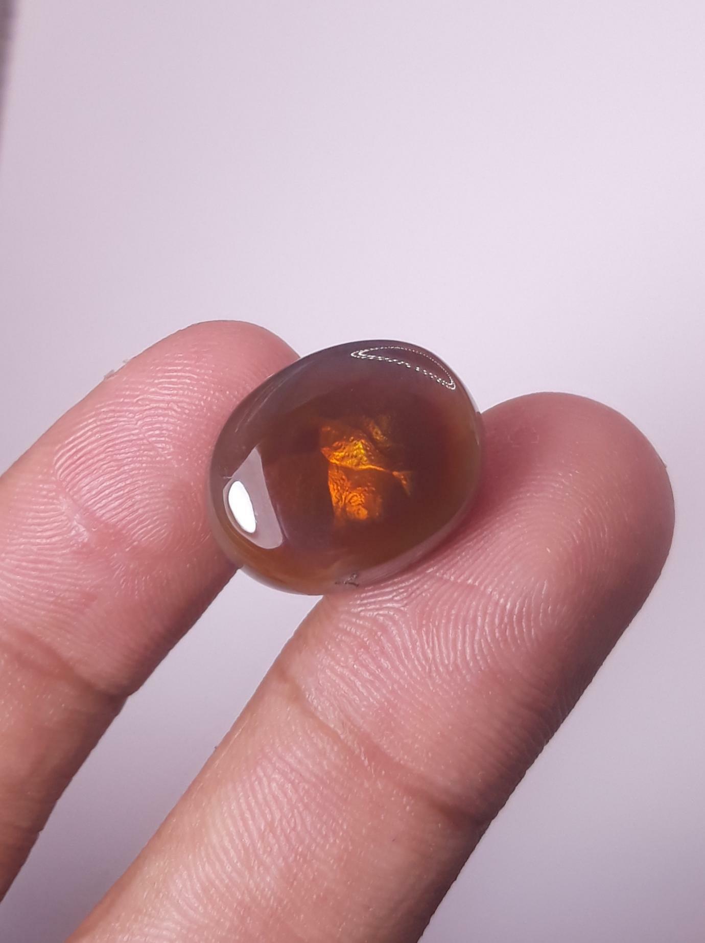 19.5ct Natural Carved Agate from Mexico - Rare than diamond gemstone - 19.8 mm x 15.5 mm x 7.6 mm