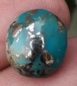 11.5ct Natural Turquoise, Green Matrix Turquoise, Shajri Feroza, Real Firoza Stone,Dimensions -14x12mm