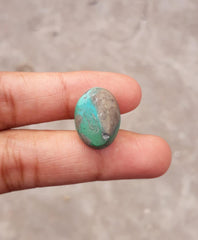 14.1ct Natural Turquoise, Green Matrix with Pyrite Turquoise, Shajri Feroza, Real Feroza Stone, Dimensions - 18x13mm