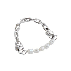 Fashion Natural Pearls Chain Ring - Gold-Plated Silver Pearl Rings for women - Perfect Pearl Rings with Gift Wrapping Included